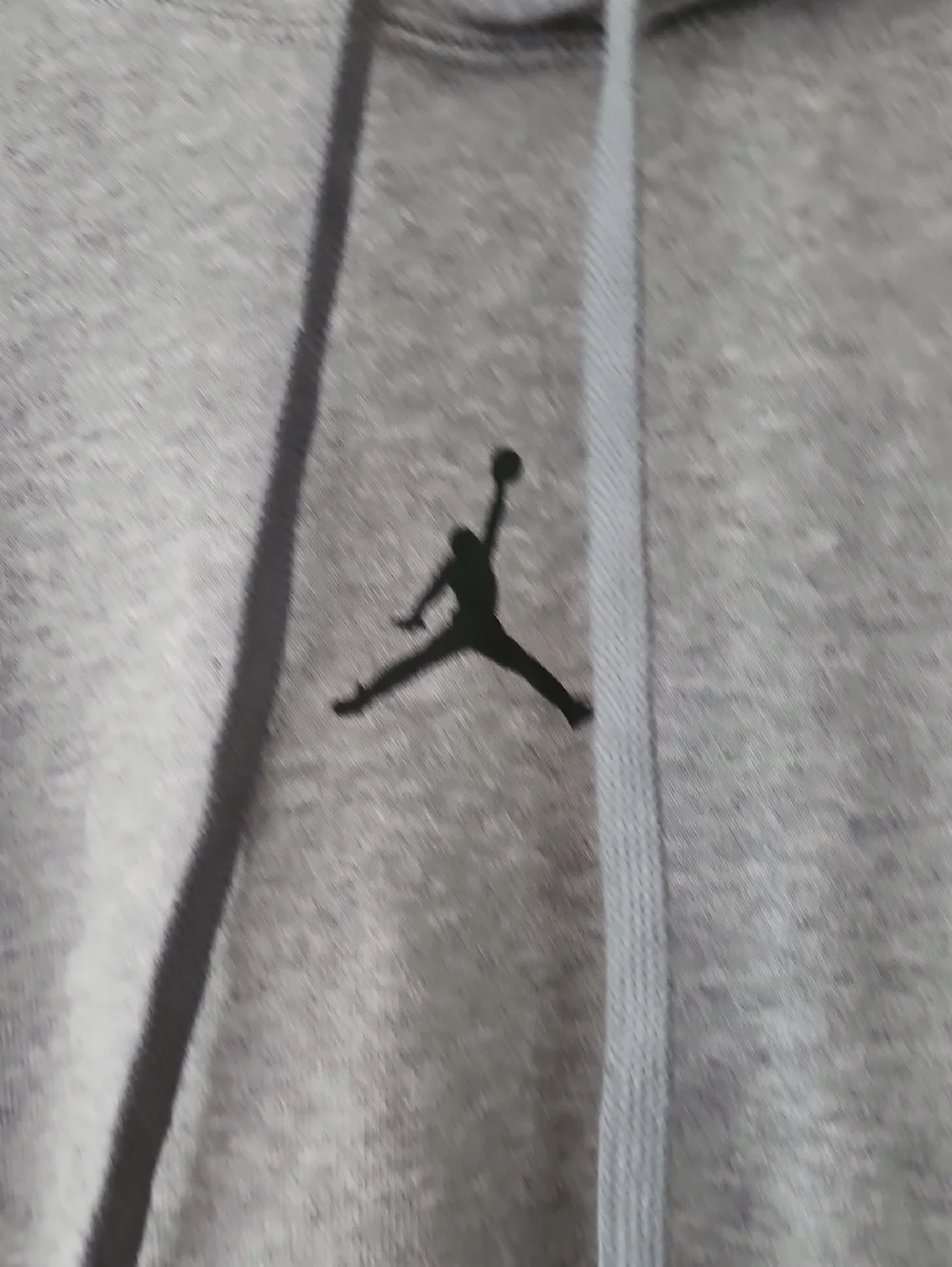 Jordan Gray Pullover Dri-fit Hoodie with Jumpman Logo & Side Pockets